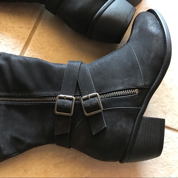 NIB Knee High Boots Wide Width Faux Suede - Picture 3 of 11